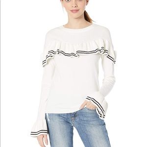 Women’s Daybreaker Ruffle Yoke and Sleeve Sweater Size M